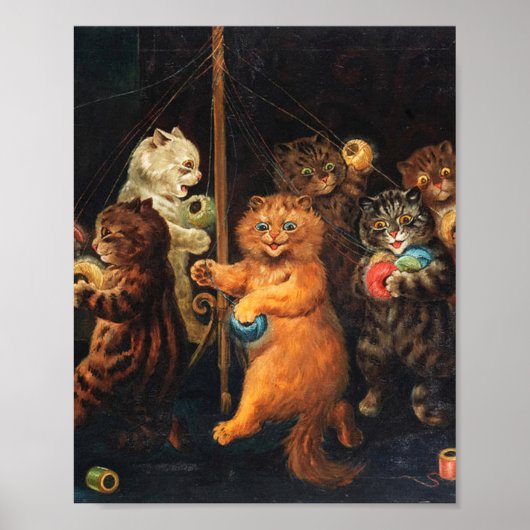 Die Maypole von Louis Wain Poster (Vorne)