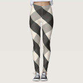 Die MeanClique-Raute Schwarz Leggings (Vorderseite)