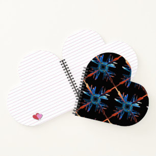 Die Mechanik von Notebook in Herz-Form Notizblock