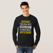Die mechanische Warnung, dass explizite Sprache an T-Shirt (Vorne ganz)