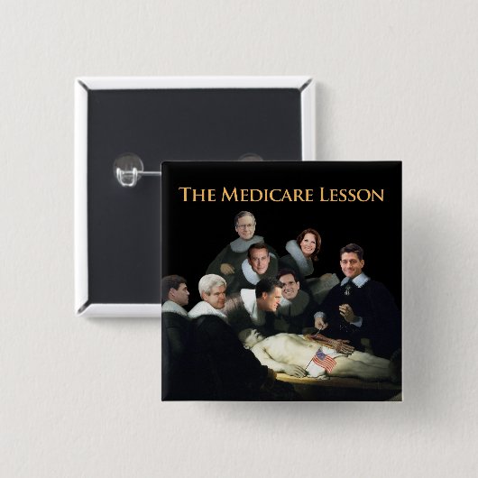 Die Medicare-Lektion Button (Vorne & Hinten)