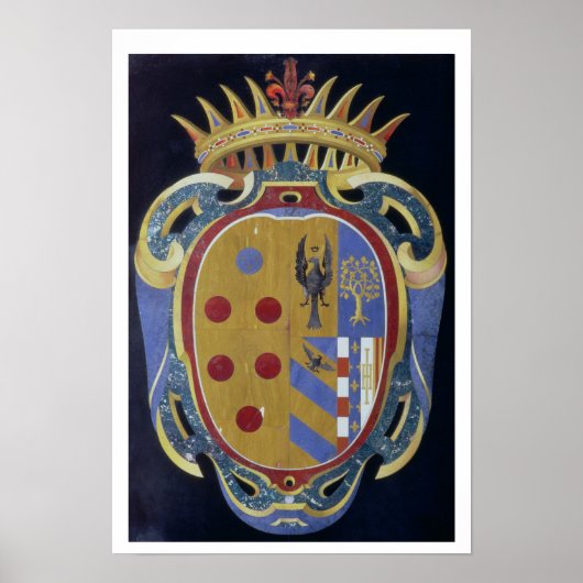 Die Medici-Lorena-Wappen, c.1638 (pietra dur) Poster (Vorne)