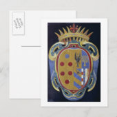 Die Medici-Lorena-Wappen, c.1638 (pietra dur) Postkarte (Vorne/Hinten)