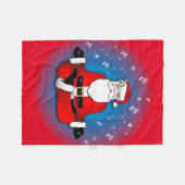 Die Meditation des Weihnachtsmannes Fleecedecke (Vorderseite (Horizontal))