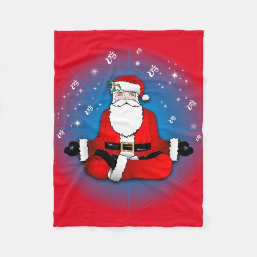 Die Meditation des Weihnachtsmannes Fleecedecke (Vorderseite)