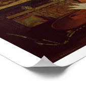 Die Meditation von St. Jerome (Öl auf Tafel) Poster (Ecke)