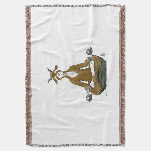 "Die meditierende Ziege" wirbellose Kruste Decke (Vorderseite Vertikal)