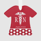 Die medizinische ausgebildete Krankenschwester RN Ornament (Rückseite)
