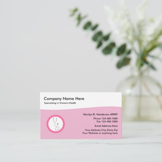 Die medizinische Gesundheit der Frauen Visitenkarte (Stehend Vorderseite)
