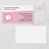 Die medizinische Gesundheit der Frauen Visitenkarte (Vorne/Hinten)