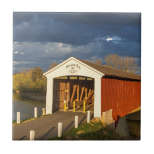 Die Medora Covered Bridge, erbaut 1875 Fliese