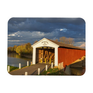 Die Medora Covered Bridge, erbaut 1875 Magnet