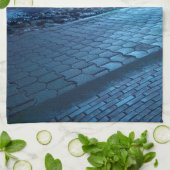 Die Meeresküste, das ruhige blaue Foto der Natur Geschirrtuch (Gefaltet)