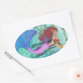 Die Meeresregion Ovaler Aufkleber (Umschlag)