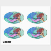 Die Meeresregion Ovaler Aufkleber (Blatt)