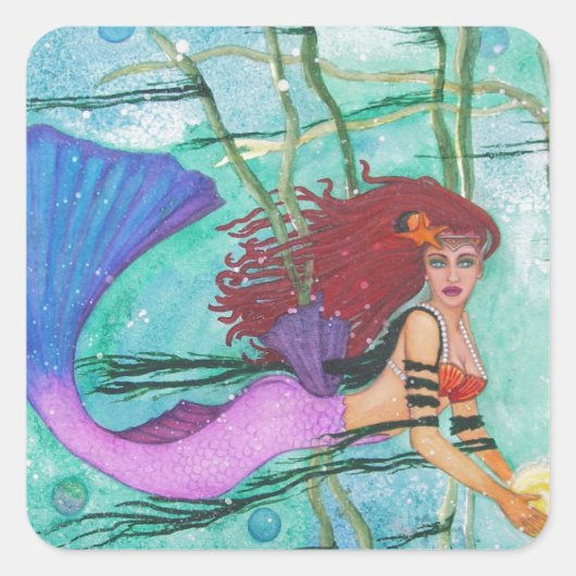 Die Meeresregion Quadratischer Aufkleber (Vorderseite)