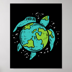 Die Meeresschildkröte des Earth Day Rettete unsere Poster