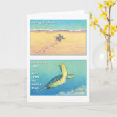 Die Meeresschildkröte-Gruß-Karte Karte (Gelbe Blume)