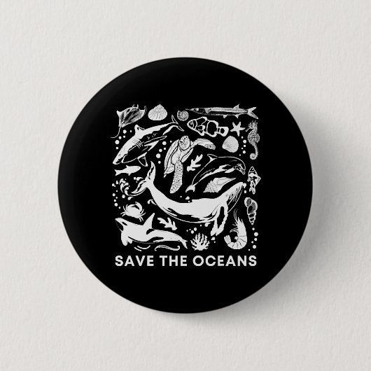 Die Meeresschildkröte Orca Climate Change-S gerett Button (Vorderseite)