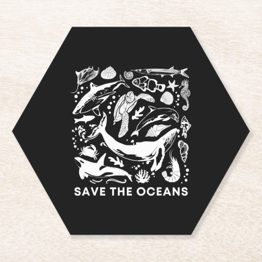 Die Meeresschildkröte Orca Climate Change-S gerett Untersetzer (Vorderseite)