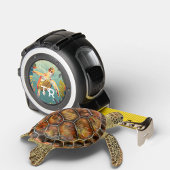 Die Meeresschildkröten schwimmen im Pazifik Maßband