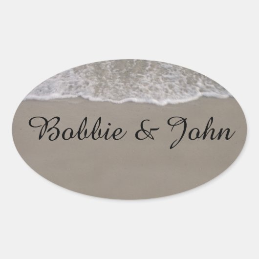 Die Meerestide Ovaler Aufkleber (Vorderseite)