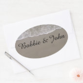 Die Meerestide Ovaler Aufkleber (Umschlag)