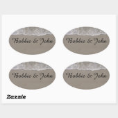 Die Meerestide Ovaler Aufkleber (Blatt)