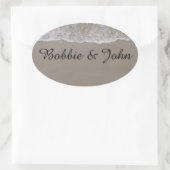 Die Meerestide Ovaler Aufkleber (Tasche)