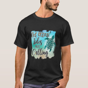 Die Meerestiden nennen grafisches Thema T-Shirt