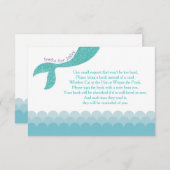 Die Meerjungfrau bringt einen Bucheinsatz, Bücher  Begleitkarte (Vorne/Hinten)