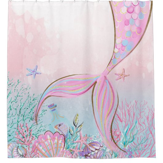 Die Meerjungfrau Duschvorhang (Vorderseite)