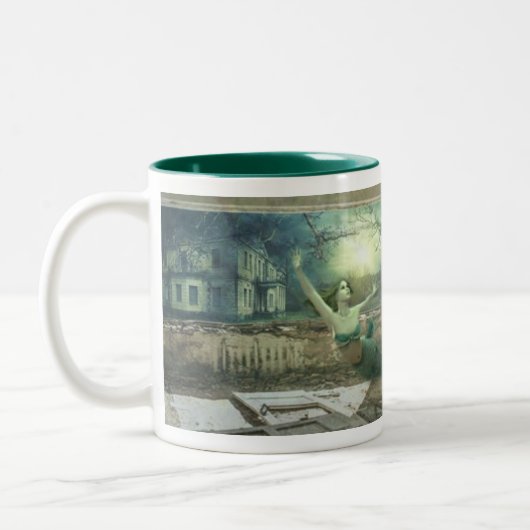 Die Meerjungfrau ermordet KEIN Zitat 11 Zweifarbige Tasse (Links)