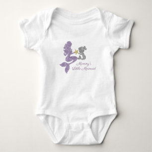 Die Meerjungfrau-Glitzer-Bodysuit der Mama kleiner Baby Strampler