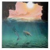 Die Meerjungfrau und die Schildkröte Fliese (Vorderseite)