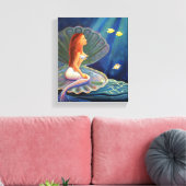 Die Meerjungfrau von Clamshell - überarbeitete Can Leinwanddruck (Insitu (Wohnzimmer))