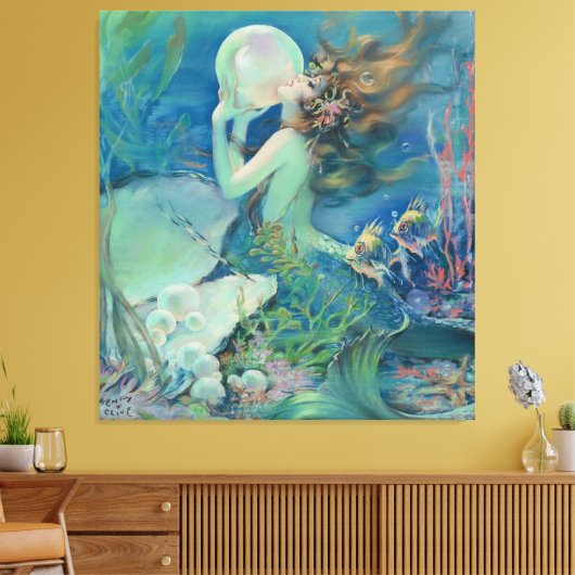 Die Meerjungfrau von Henry Clive Leinwanddruck (Insitu (Wohnzimmer))
