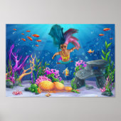 Die Meerjungfrauen amüsieren sich. Poster (Vorne)