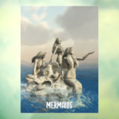 Die Meerjungstatue. Gestalted Fensteraufkleber (Blatt 3)