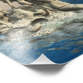 Die Meerjungstatue. Gestalted Fotodruck (Ecke)