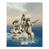 Die Meerjungstatue. Gestalted Fotodruck (Vorne)