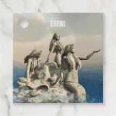 Die Meerjungstatue. Gestalted Geschenkanhänger (Vorderseite)