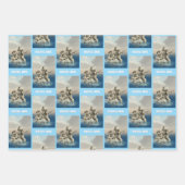 Die Meerjungstatue. Gestalted Geschenkpapier Set (Vorderseite)