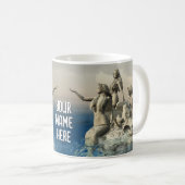 Die Meerjungstatue. Gestalted Kaffeetasse (VorderseiteRechts)