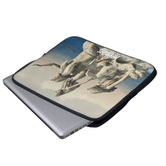 Die Meerjungstatue. Gestalted Laptopschutzhülle (Vorne Knopf)