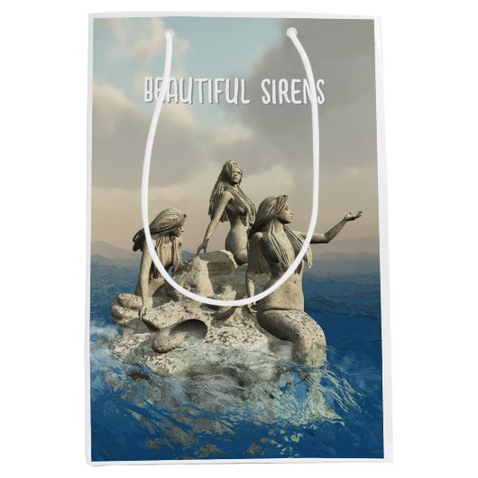 Die Meerjungstatue. Gestalted Mittlere Geschenktüte (Vorderseite)