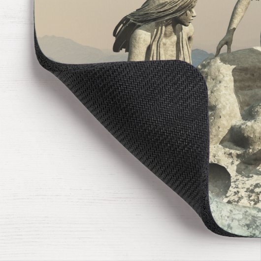 Die Meerjungstatue. Gestalted Mousepad (Ecke)