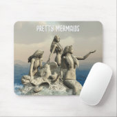 Die Meerjungstatue. Gestalted Mousepad (Mit Mouse)
