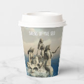 Die Meerjungstatue. Gestalted Pappbecher (Rückseite)