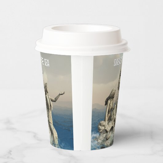 Die Meerjungstatue. Gestalted Pappbecher (Rechts)